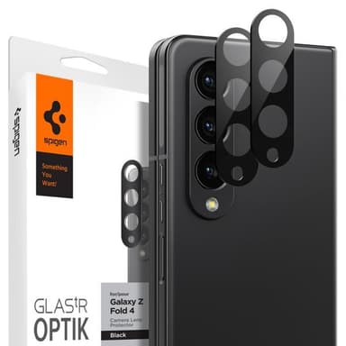 Spigen Samsung Galaxy Z Fold 4 Kameralinsskydd Glas.tR Optik 2-pack Svart