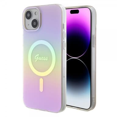 Guess iPhone 15 Skal Script MagSafe Rosa