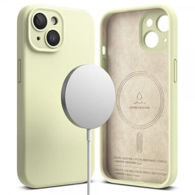 Ringke iPhone 15 Plus Skal Silicone Magnetic Sunny Lime
