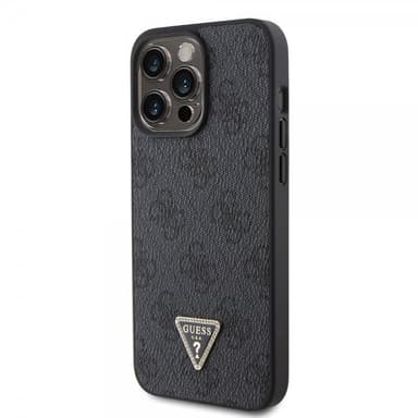 Guess iPhone 15 Pro Max Skal 4G Metal Triangle Strass Svart