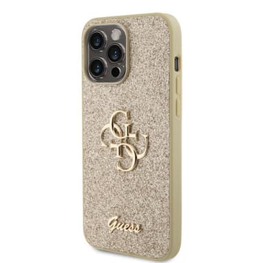 Guess iPhone 15 Pro Max Skal Fixed Glitter Guld