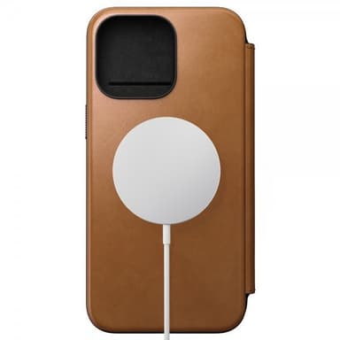 NOMAD iPhone 15 Pro Max Fodral Modern Leather Folio English Tan