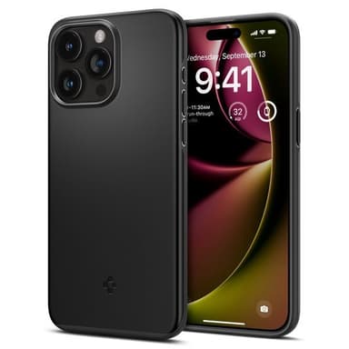 Spigen iPhone 15 Pro Skal Thin Fit Svart