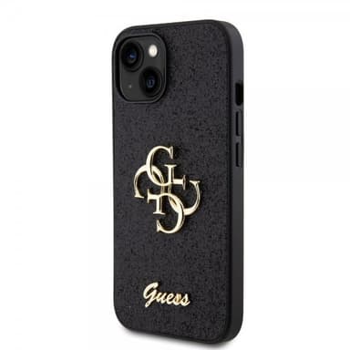 Guess iPhone 15 Skal Fixed Glitter Svart