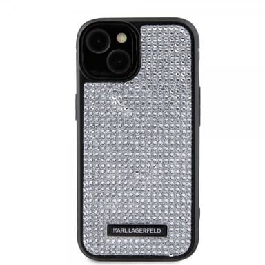 Karl Lagerfeld iPhone 15 Skal Rhinestone Silver