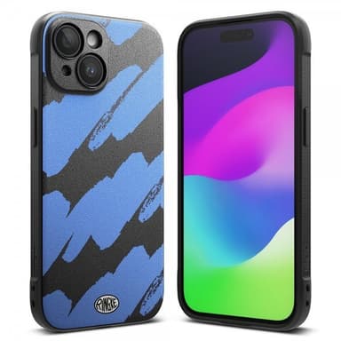 Ringke iPhone 15 Skal Onyx Design Blue Brush