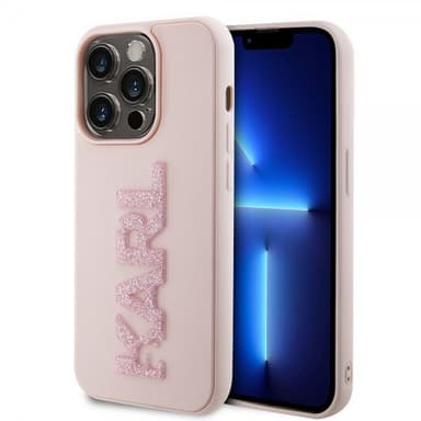 Karl Lagerfeld iPhone 15 Pro Max Skal 3D Rubber Karl Rosa