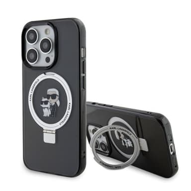 Karl Lagerfeld iPhone 15 Skal Ring Stand MagSafe Svart