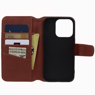 Nordic Covers iPhone 15 Pro Fodral Essential Leather Maple Brown