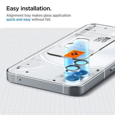 Spigen Nothing Phone (1) Kameralinsskydd GLAS.tR EZ Fit Optik Pro 2-pack Silver