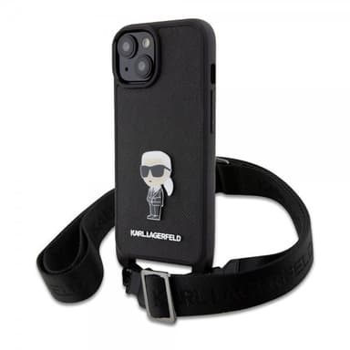 Karl Lagerfeld iPhone 15 Plus Skal Saffiano Crossbody Svart