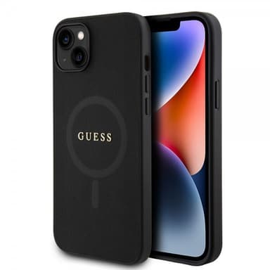 Guess iPhone 15 Skal Saffiano MagSafe Svart