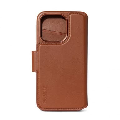 Decoded iPhone 15 Pro Fodral Leather Detachable Wallet Tan
