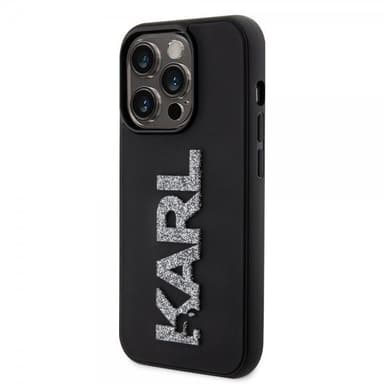 Karl Lagerfeld iPhone 15 Pro Skal 3D Rubber Karl Svart