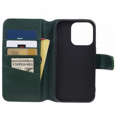 Nordic Covers iPhone 15 Pro Max Fodral Essential Leather Juniper Green