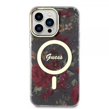 Guess iPhone 14 Pro Max Skal Flower MagSafe Kaki
