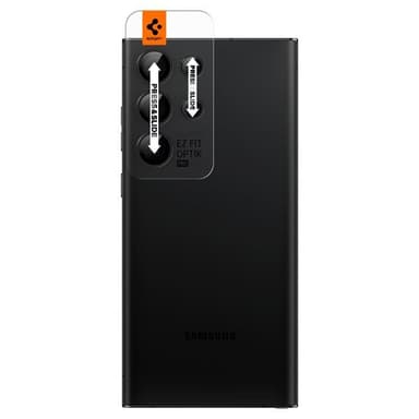 Spigen Samsung Galaxy S23 Ultra Kameralinsskydd GLAS.tR EZ Fit Optik Pro Svart 2-pack