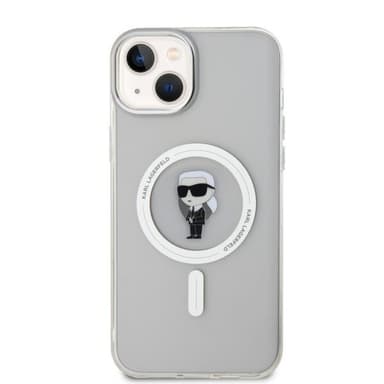 Karl Lagerfeld iPhone 15 Plus Skal Ikonik MagSafe Transparent
