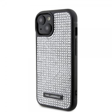 Karl Lagerfeld iPhone 15 Skal Rhinestone Silver