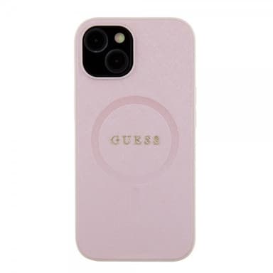 Guess iPhone 15 Skal Saffiano MagSafe Rosa