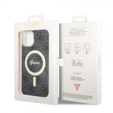 Guess iPhone 15 Skal 4G Pattern MagSafe Svart
