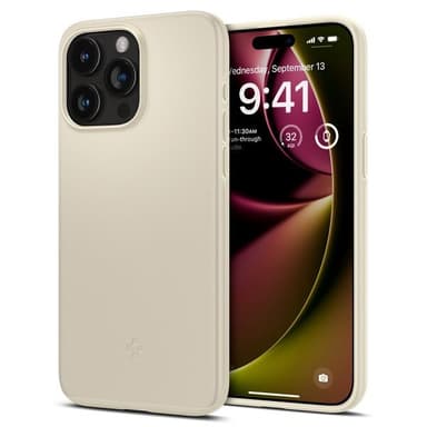 Spigen iPhone 15 Pro Max Skal Thin Fit Mute Beige