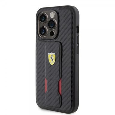 Ferrari iPhone 15 Pro Skal Grip Stand Function Svart