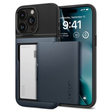 Spigen iPhone 15 Pro Skal Slim Armor CS Metal Slate