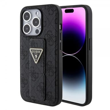 Guess iPhone 15 Pro Skal Grip Stand Function Svart