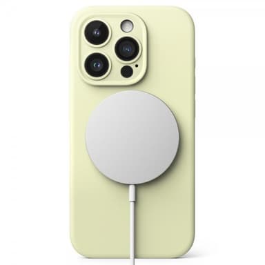 Ringke iPhone 15 Pro Skal Silicone Magnetic Sunny Lime