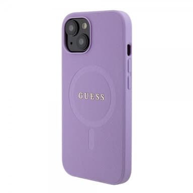 Guess iPhone 15 Skal Saffiano MagSafe Lila