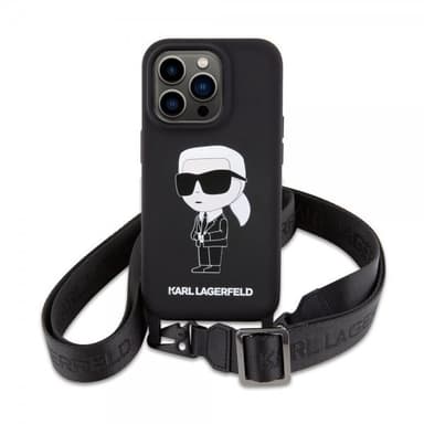 Karl Lagerfeld iPhone 15 Pro Skal Ikonik Crossbody Svart