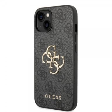 Guess iPhone 15 Skal 4G Logo Grå