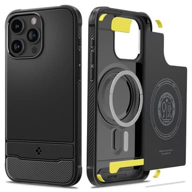 Spigen iPhone 15 Pro Max Skal Rugged Armor MagFit Matte Black