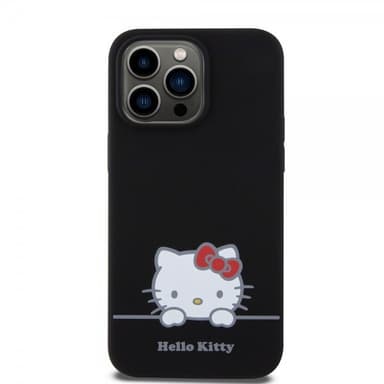 Hello Kitty iPhone 15 Pro Max Skal Liquid Silicone Svart