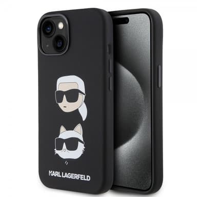 Karl Lagerfeld iPhone 15 Skal Karl & Choupette Svart