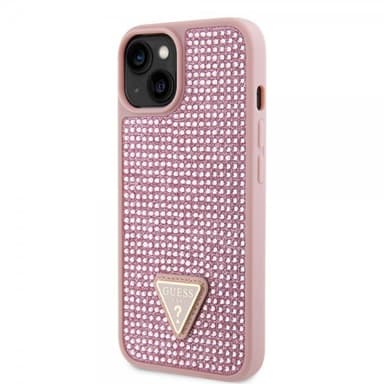 Guess iPhone 15 Skal Rhinestone Rosa