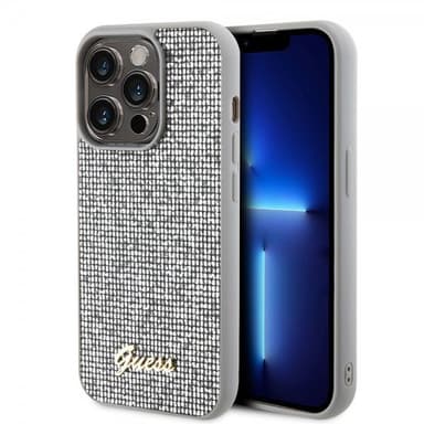 Guess iPhone 15 Pro Skal Square Mirror Silver