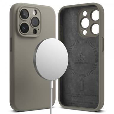 Ringke iPhone 15 Pro Skal Silicone Magnetic Grå