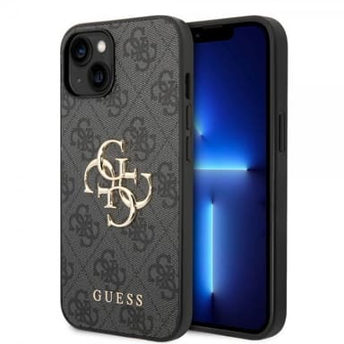Guess iPhone 15 Skal 4G Logo Grå