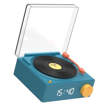 Mobility on Board Högtalare Väckarklocka Vinyl Retro Blå