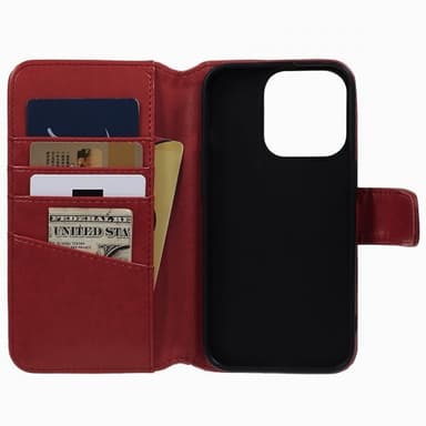 Nordic Covers iPhone 15 Pro Max Fodral Essential Leather Poppy Red