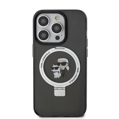 Karl Lagerfeld iPhone 15 Skal Ring Stand MagSafe Svart