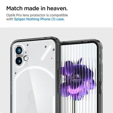 Spigen Nothing Phone (1) Kameralinsskydd GLAS.tR EZ Fit Optik Pro 2-pack Silver