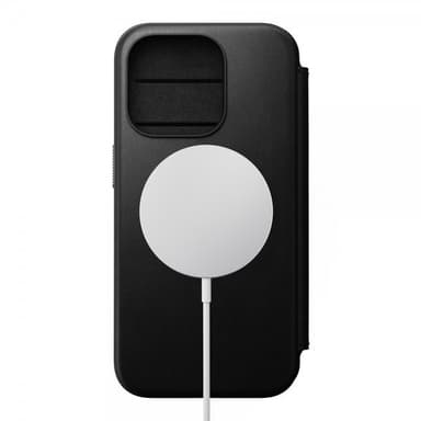 NOMAD iPhone 15 Pro Fodral Modern Leather Folio Svart