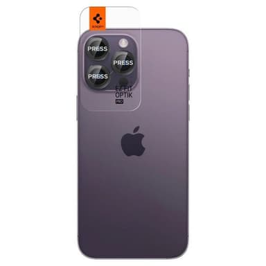 Spigen iPhone 14/15 Pro & Pro Max Kameralinsskydd GLAS.tR EZ Fit Optik Pro 2-pack Svart