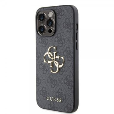 Guess iPhone 15 Pro Max Skal 4G Logo Grå