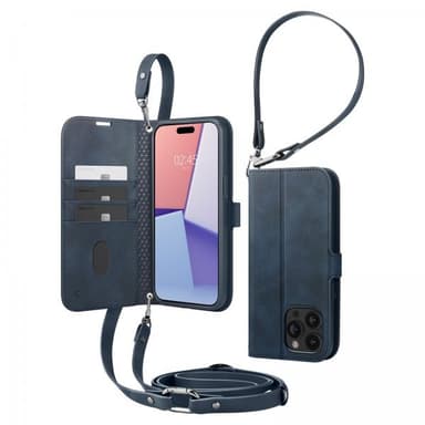 Spigen iPhone 15 Pro Max Fodral Wallet S Pro Navy