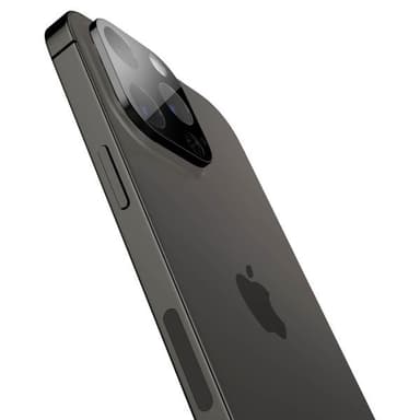 Spigen iPhone 14/15 Pro & Pro Max Kameralinsskydd Glas.tR Optik 2-pack Svart