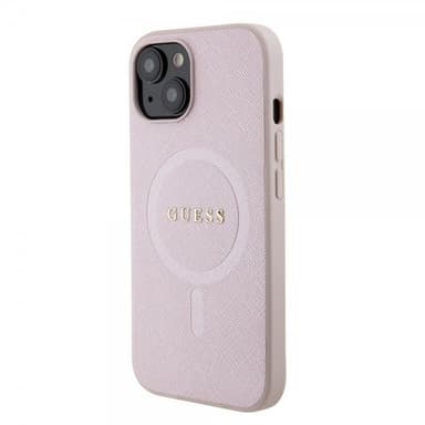Guess iPhone 15 Skal Saffiano MagSafe Rosa